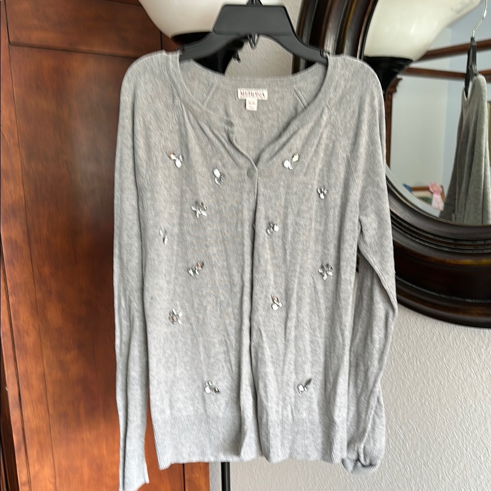 Merona Gray Cardigan with Button Details